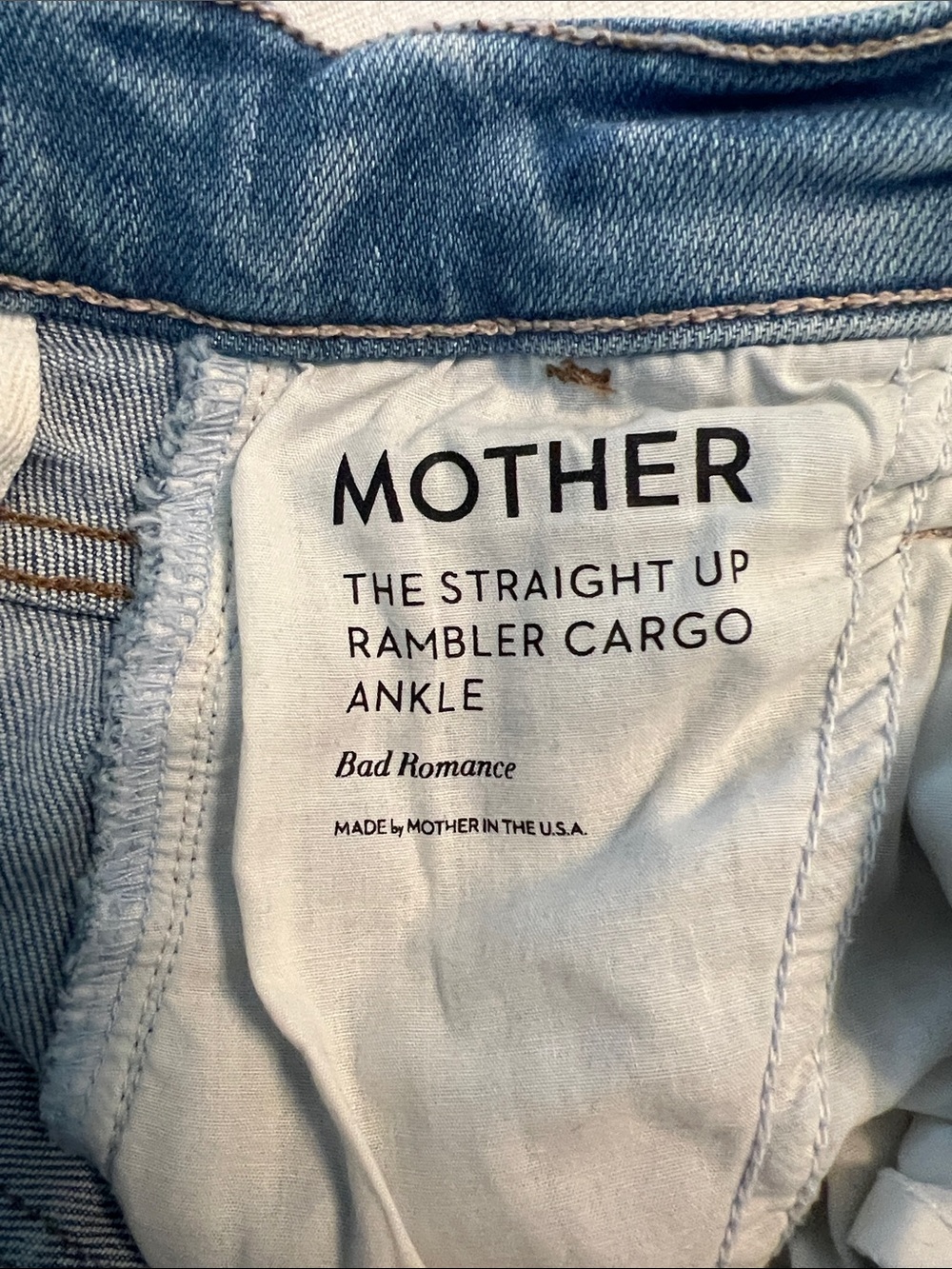 MOTHER The Straight Up Rambler cargo ankle jeans size 28 - Picture 8 of 8